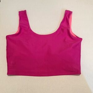 Interval Activewear Pink Ribbed Sports Bra Crop Top NEW Size Small Athletic